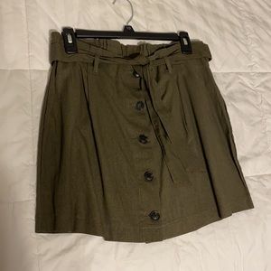Army green skirt